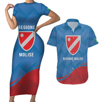 Personalized Italy Molise Couples Matching Short Sleeve Bodycon Dress and Hawaiian Shirt Flag Style LT19