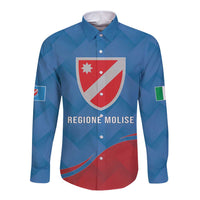 Personalized Italy Molise Long Sleeve Button Shirt Flag Style LT19