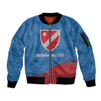 Personalized Italy Molise Sleeve Zip Bomber Jacket Flag Style LT19