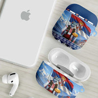 Serbia Christmas Wolf AirPods Case Vuk Serbian Mascot - Wonder Print Shop
