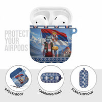 Serbia Christmas Wolf AirPods Case Vuk Serbian Mascot - Wonder Print Shop