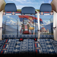 Serbia Christmas Wolf Back Car Seat Cover Vuk Serbian Mascot - Wonder Print Shop