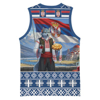 Serbia Christmas Wolf Basketball Jersey Vuk Serbian Mascot - Wonder Print Shop