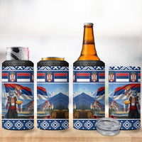 Serbia Christmas Wolf 4 in 1 Can Cooler Tumbler Vuk Serbian Mascot - Wonder Print Shop
