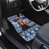Serbia Christmas Wolf Car Mats Vuk Serbian Mascot - Wonder Print Shop