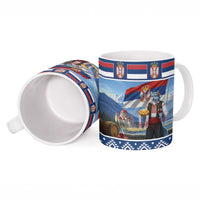 Serbia Christmas Wolf Ceramic Mug Vuk Serbian Mascot - Wonder Print Shop