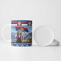 Serbia Christmas Wolf Ceramic Mug Vuk Serbian Mascot - Wonder Print Shop