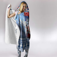 Serbia Christmas Wolf Hooded Blanket Vuk Serbian Mascot - Wonder Print Shop