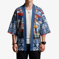 Serbia Christmas Wolf Kimono Vuk Serbian Mascot - Wonder Print Shop