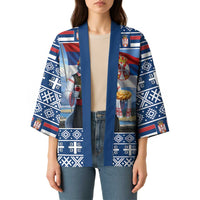 Serbia Christmas Wolf Kimono Vuk Serbian Mascot - Wonder Print Shop