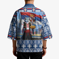 Serbia Christmas Wolf Kimono Vuk Serbian Mascot - Wonder Print Shop
