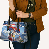 Serbia Christmas Wolf Leather Bag Vuk Serbian Mascot - undefined
