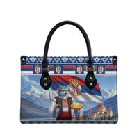 Serbia Christmas Wolf Leather Bag Vuk Serbian Mascot - undefined