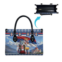 Serbia Christmas Wolf Leather Bag Vuk Serbian Mascot - undefined
