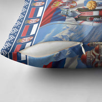Serbia Christmas Wolf Pillow Cover Vuk Serbian Mascot - Wonder Print Shop
