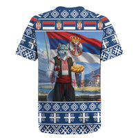 Serbia Christmas Wolf Rugby Jersey Vuk Serbian Mascot - Wonder Print Shop