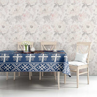 Serbia Christmas Wolf Tablecloth Vuk Serbian Mascot - Wonder Print Shop