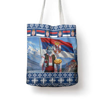 Serbia Christmas Wolf Tote Bag Vuk Serbian Mascot - Wonder Print Shop