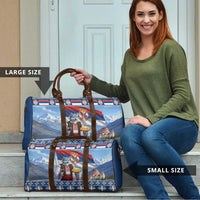 Serbia Christmas Wolf Travel Bag Vuk Serbian Mascot - Wonder Print Shop