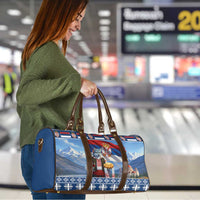Serbia Christmas Wolf Travel Bag Vuk Serbian Mascot - Wonder Print Shop