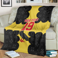 Custom Flintshire Wales Blanket Coat Of Arms with Heraldic Flag - Wonder Print Shop