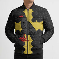 Custom Flintshire Wales Bomber Puffer Jacket Coat Of Arms with Heraldic Flag - Wonder Print Shop