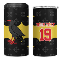 Custom Flintshire Wales 4 in 1 Can Cooler Tumbler Coat Of Arms with Heraldic Flag - Wonder Print Shop