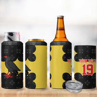 Custom Flintshire Wales 4 in 1 Can Cooler Tumbler Coat Of Arms with Heraldic Flag - Wonder Print Shop