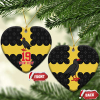 Custom Flintshire Wales Ceramic Ornament Coat Of Arms with Heraldic Flag - Wonder Print Shop