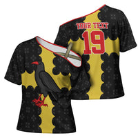 Custom Flintshire Wales Cross Shoulder Shirt Coat Of Arms with Heraldic Flag - Wonder Print Shop