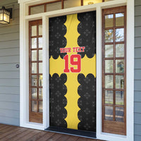 Custom Flintshire Wales Door Cover Coat Of Arms with Heraldic Flag - Wonder Print Shop