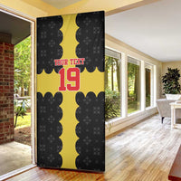 Custom Flintshire Wales Door Cover Coat Of Arms with Heraldic Flag - Wonder Print Shop