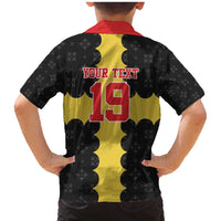 Custom Flintshire Wales Family Matching Mermaid Dress and Hawaiian Shirt Coat Of Arms with Heraldic Flag - Wonder Print Shop