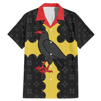 Custom Flintshire Wales Family Matching Mermaid Dress and Hawaiian Shirt Coat Of Arms with Heraldic Flag - Wonder Print Shop