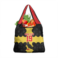 Custom Flintshire Wales Grocery Bag Coat Of Arms with Heraldic Flag - Wonder Print Shop