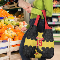 Custom Flintshire Wales Grocery Bag Coat Of Arms with Heraldic Flag - Wonder Print Shop