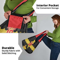 Custom Flintshire Wales Grocery Bag Coat Of Arms with Heraldic Flag - Wonder Print Shop