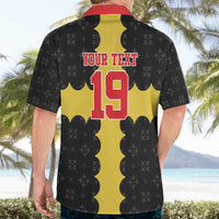 Custom Flintshire Wales Hawaiian Shirt Coat Of Arms with Heraldic Flag - Wonder Print Shop