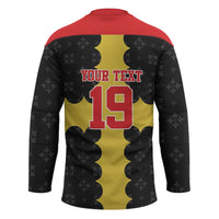 Custom Flintshire Wales Hockey Jersey Coat Of Arms with Heraldic Flag - Wonder Print Shop