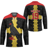 Custom Flintshire Wales Hockey Jersey Coat Of Arms with Heraldic Flag - Wonder Print Shop