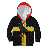 Custom Flintshire Wales Kid Hoodie Coat Of Arms with Heraldic Flag - Wonder Print Shop