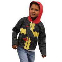 Custom Flintshire Wales Kid Hoodie Coat Of Arms with Heraldic Flag - Wonder Print Shop