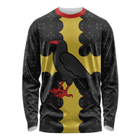 Custom Flintshire Wales Long Sleeve Shirt Coat Of Arms with Heraldic Flag - Wonder Print Shop