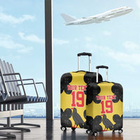 Custom Flintshire Wales Luggage Cover Coat Of Arms with Heraldic Flag - Wonder Print Shop