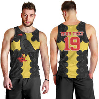 Custom Flintshire Wales Men Tank Top Coat Of Arms with Heraldic Flag - Wonder Print Shop