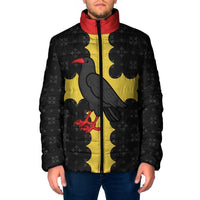 Custom Flintshire Wales Padded Jacket Coat Of Arms with Heraldic Flag - Wonder Print Shop