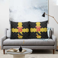 Custom Flintshire Wales Pillow Cover Coat Of Arms with Heraldic Flag - Wonder Print Shop