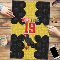 Custom Flintshire Wales Puzzle Coat Of Arms with Heraldic Flag - Wonder Print Shop