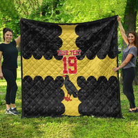 Custom Flintshire Wales Quilt Coat Of Arms with Heraldic Flag - Wonder Print Shop