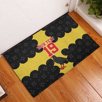 Custom Flintshire Wales Rubber Doormat Coat Of Arms with Heraldic Flag - Wonder Print Shop